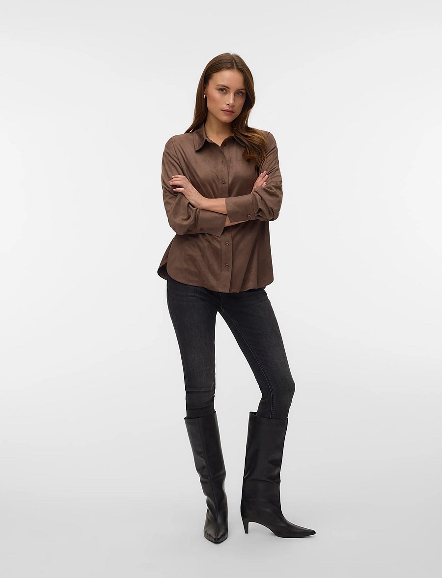 Vero Moda - VMKATTY L/S SHIRT WVN - fossil - 0
