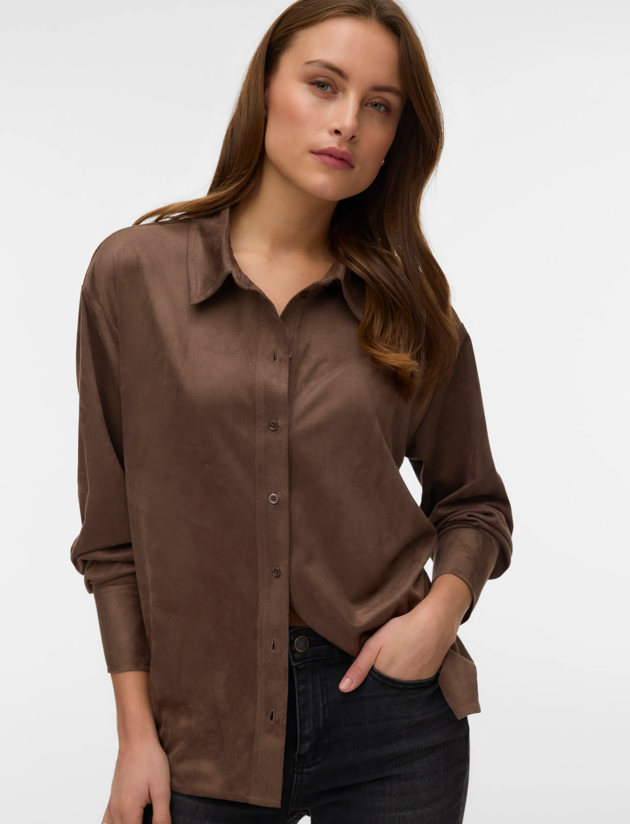 Vero Moda - VMKATTY L/S SHIRT WVN - fossil - 3