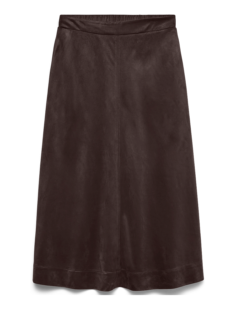 Vero Moda - VMKATTY H/W 7/8 SKIRT WVN - midi kjolar - chocolate torte - 0