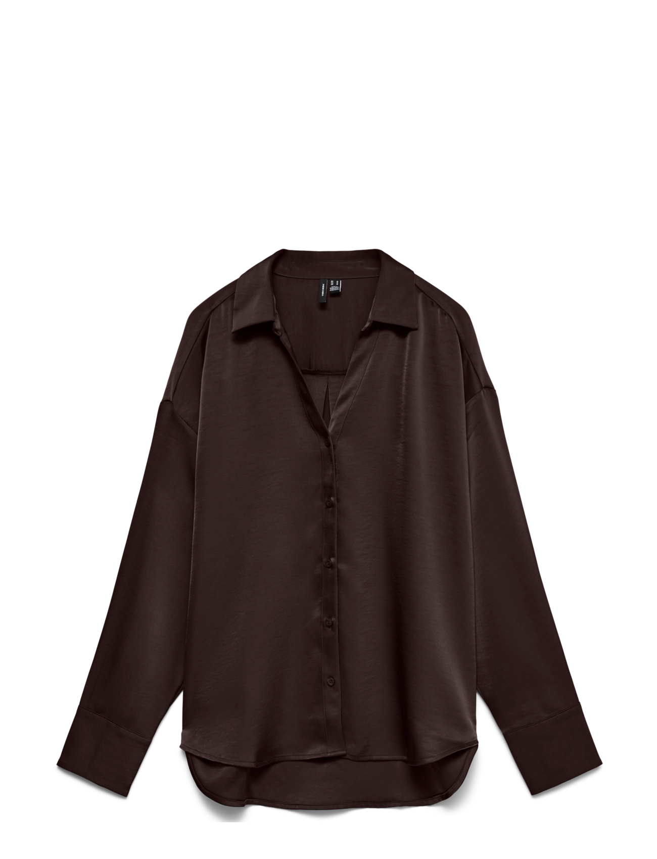 Vero Moda VMMIRO LS SHIRT WVN NOOS - Blouses & Shirts - CHOCOLATE TORTE / brown