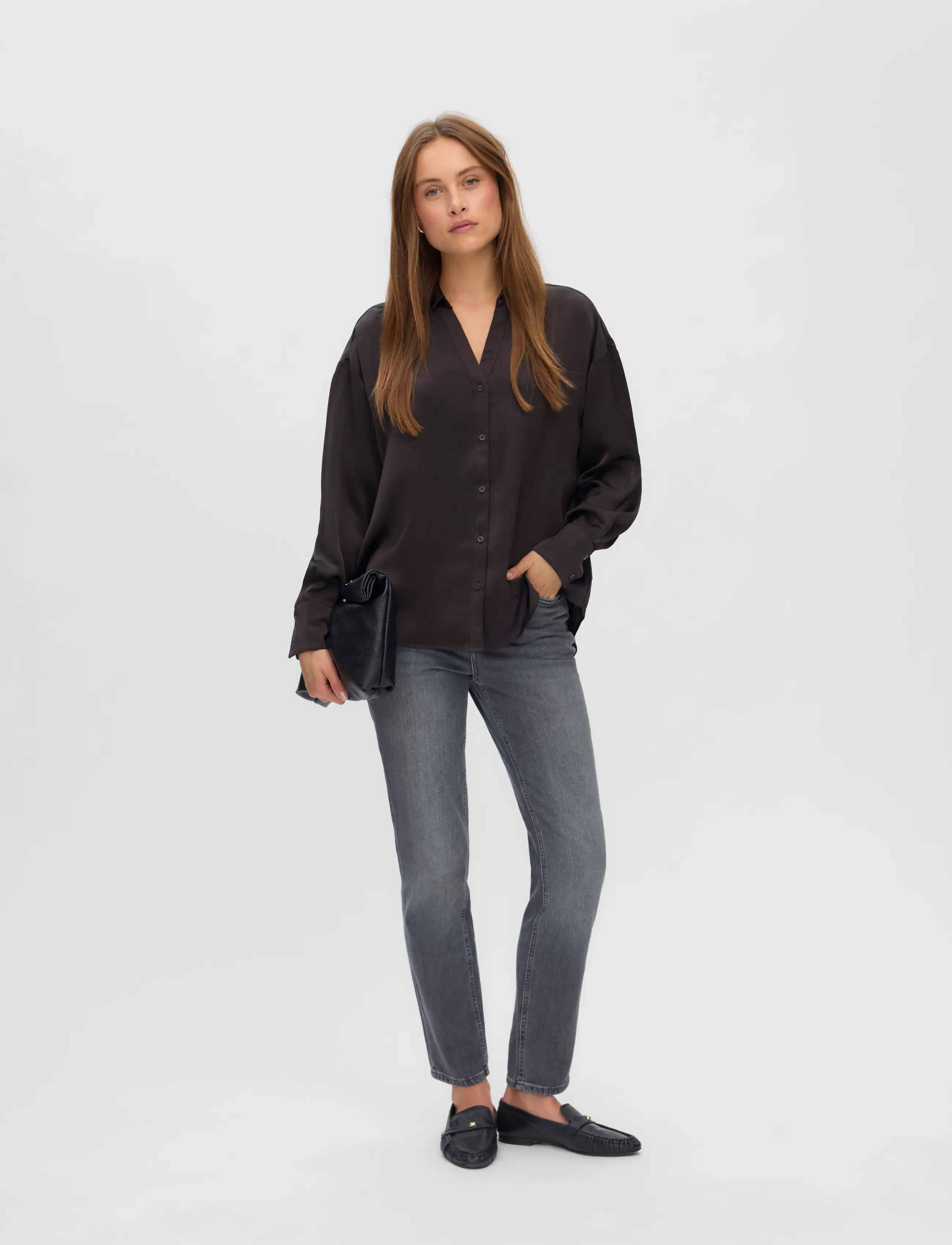 Vero Moda VMMIRO LS SHIRT WVN NOOS - Vero Moda - CHOCOLATE TORTE / brown