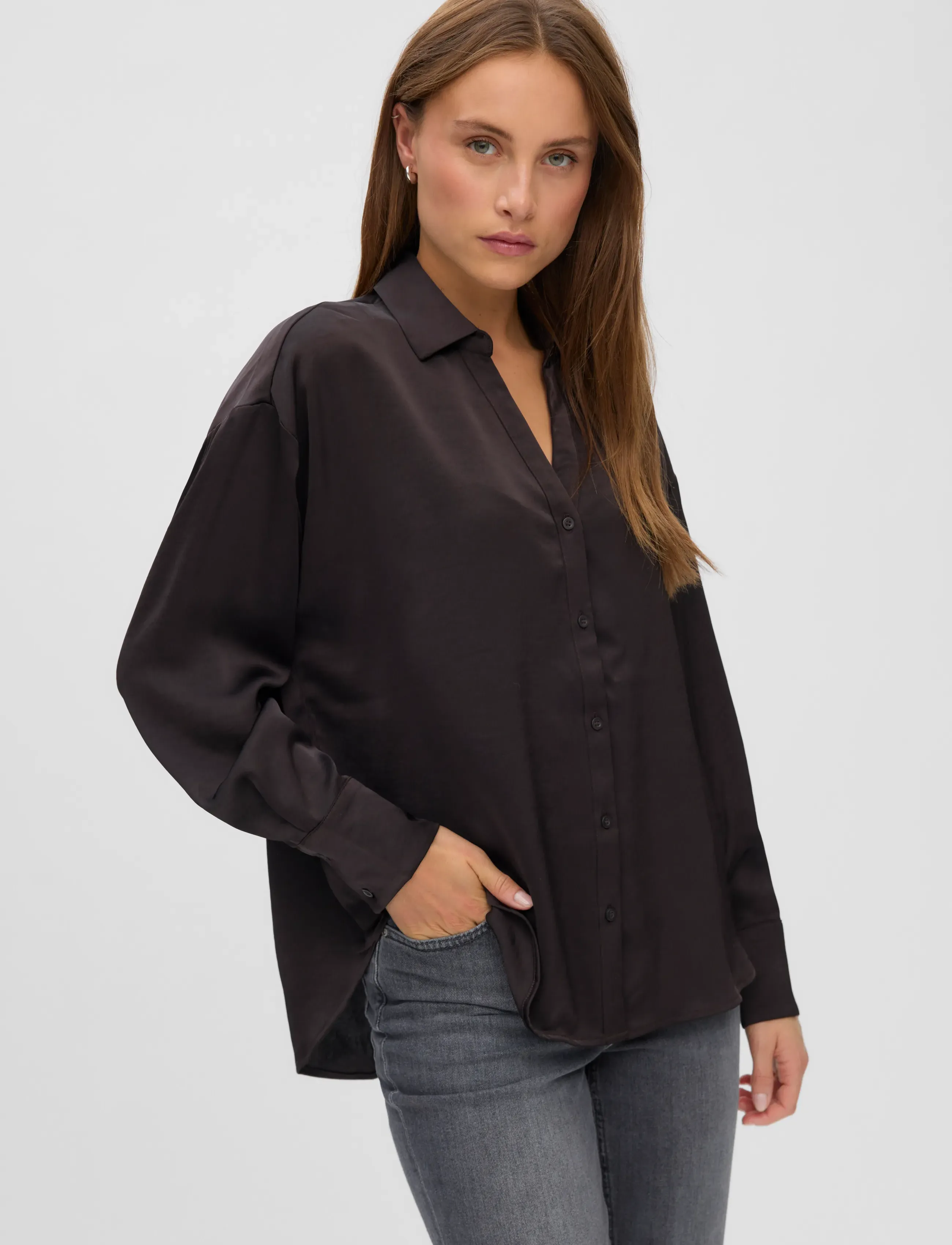 Vero Moda - VMMIRO LS SHIRT WVN NOOS - langärmlige hemden - chocolate torte - 3
