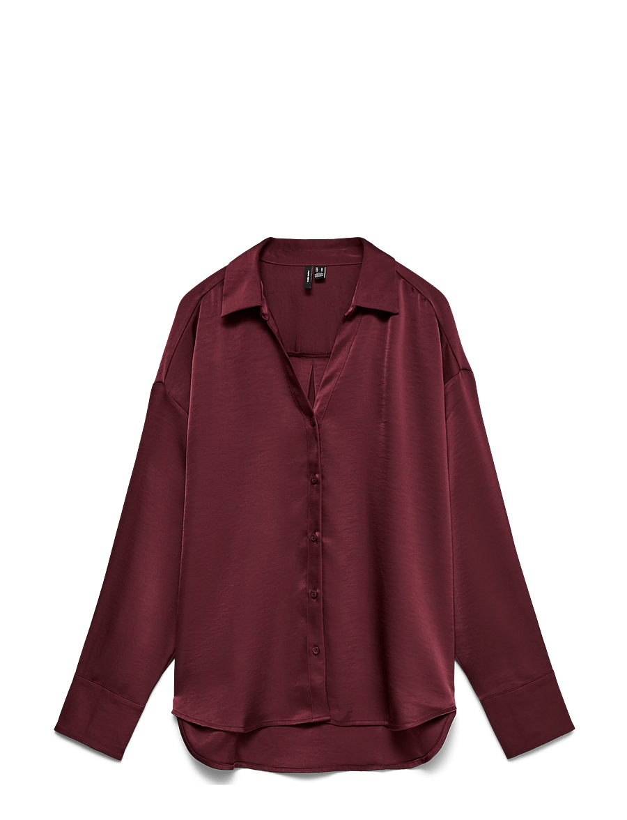 Vero Moda - VMMIRO LS SHIRT WVN NOOS - langärmlige hemden - windsor wine - 0