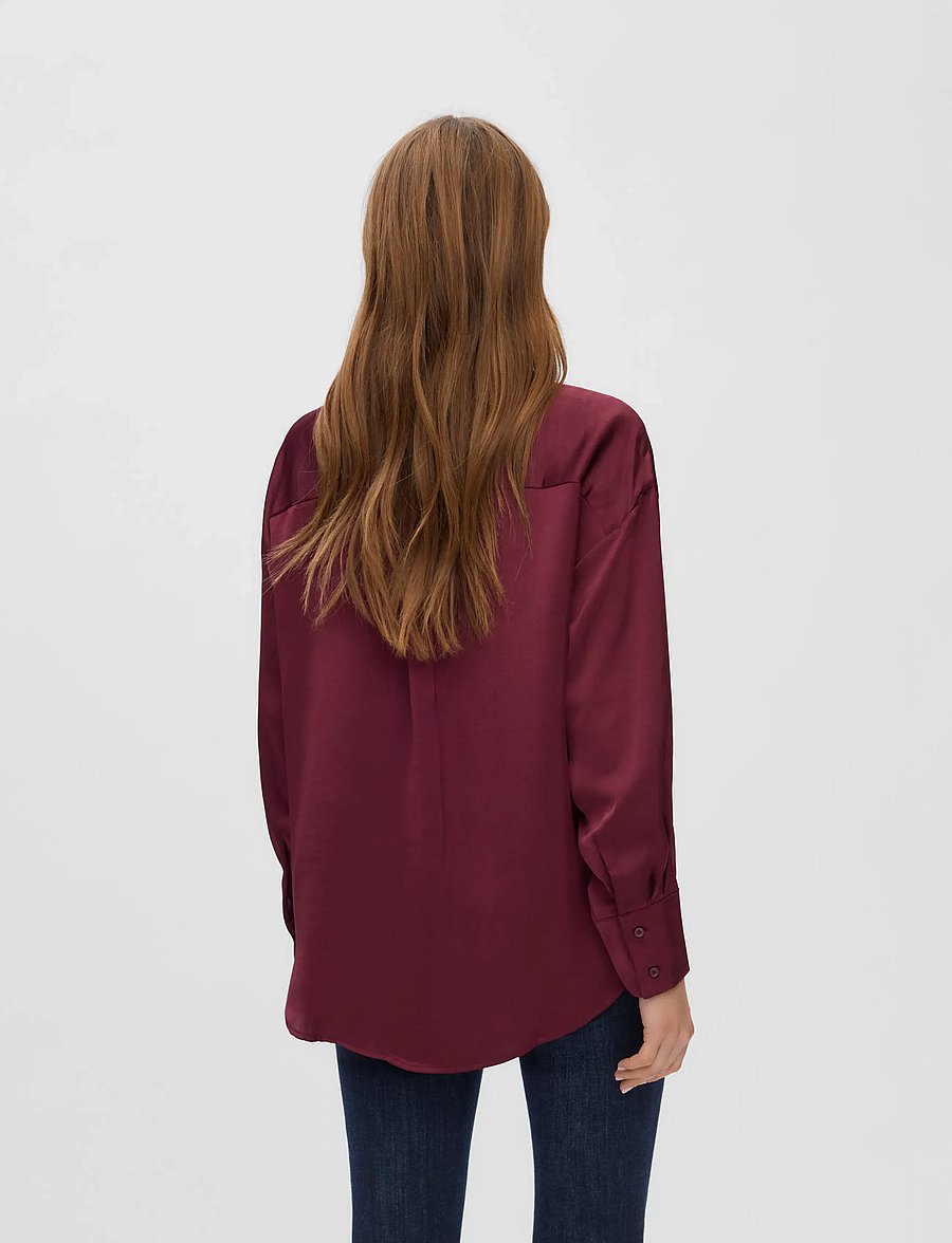 Vero Moda - VMMIRO LS SHIRT WVN NOOS - långärmade skjortor - windsor wine - 2