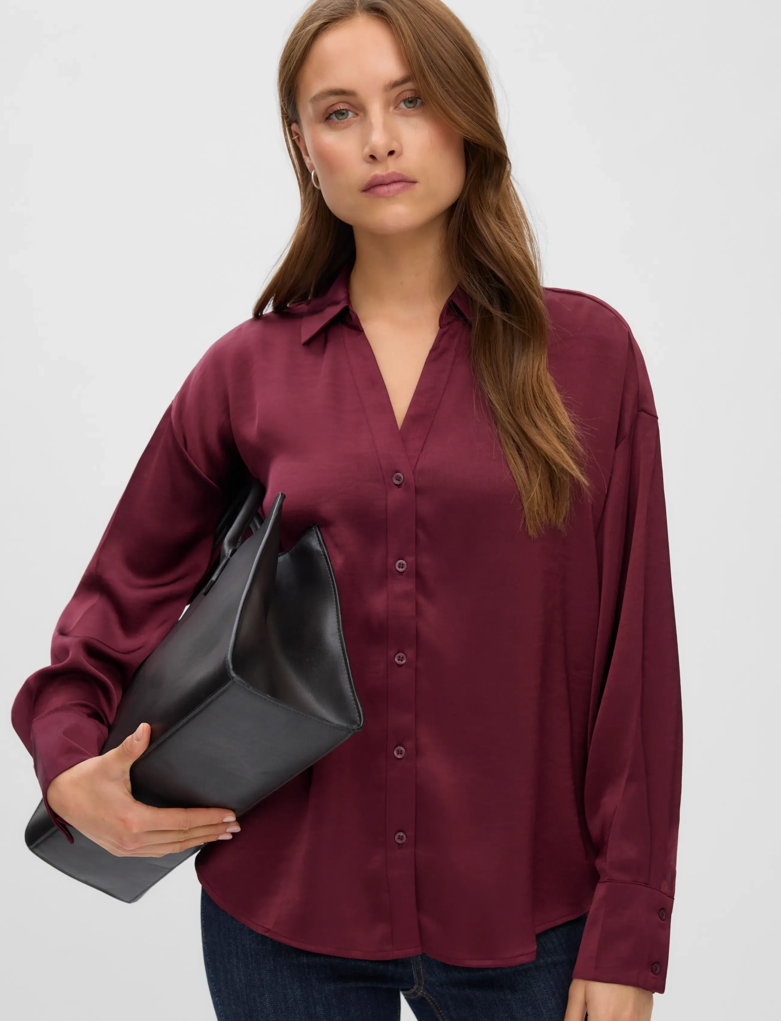 Vero Moda - VMMIRO LS SHIRT WVN NOOS - långärmade skjortor - windsor wine - 3