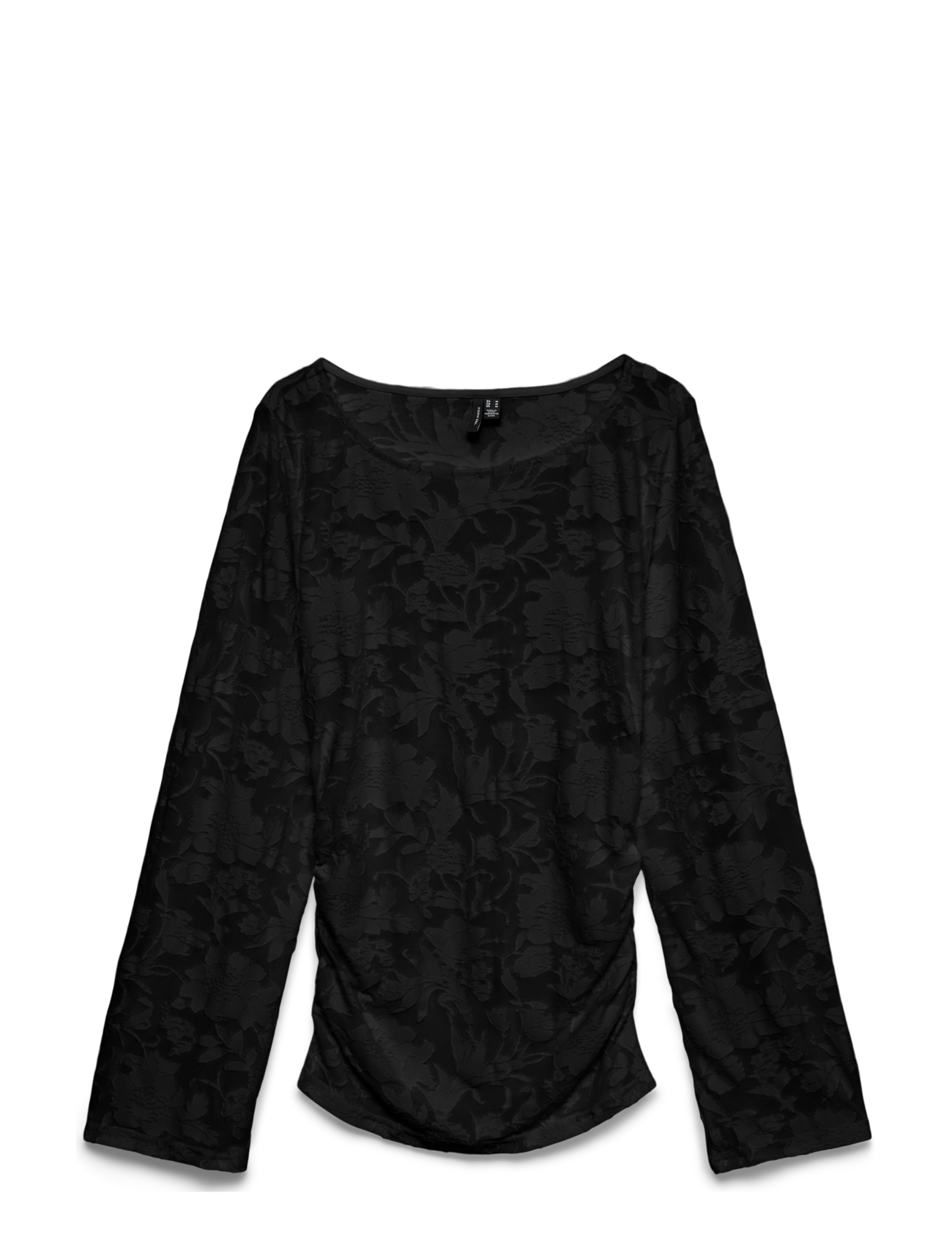 Vero Moda Vmlayla Ls Gathering Top Jrs Noos, S, T-shirts & Oberteile, Schwarz - Long-sleeved, Frauen