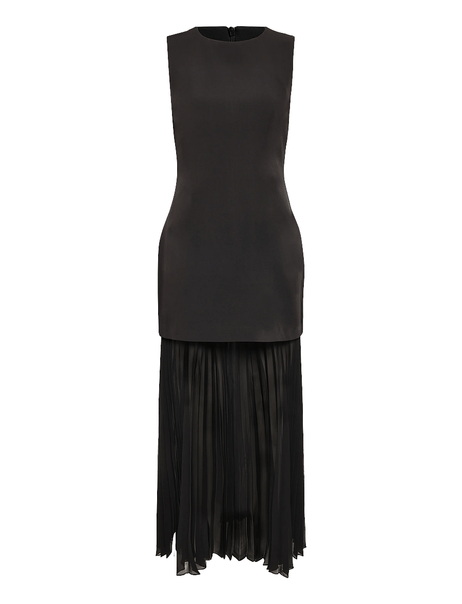 Vero Moda - VMFIVA SL LONG PLEATED DRESS - maxikleider - black - 1