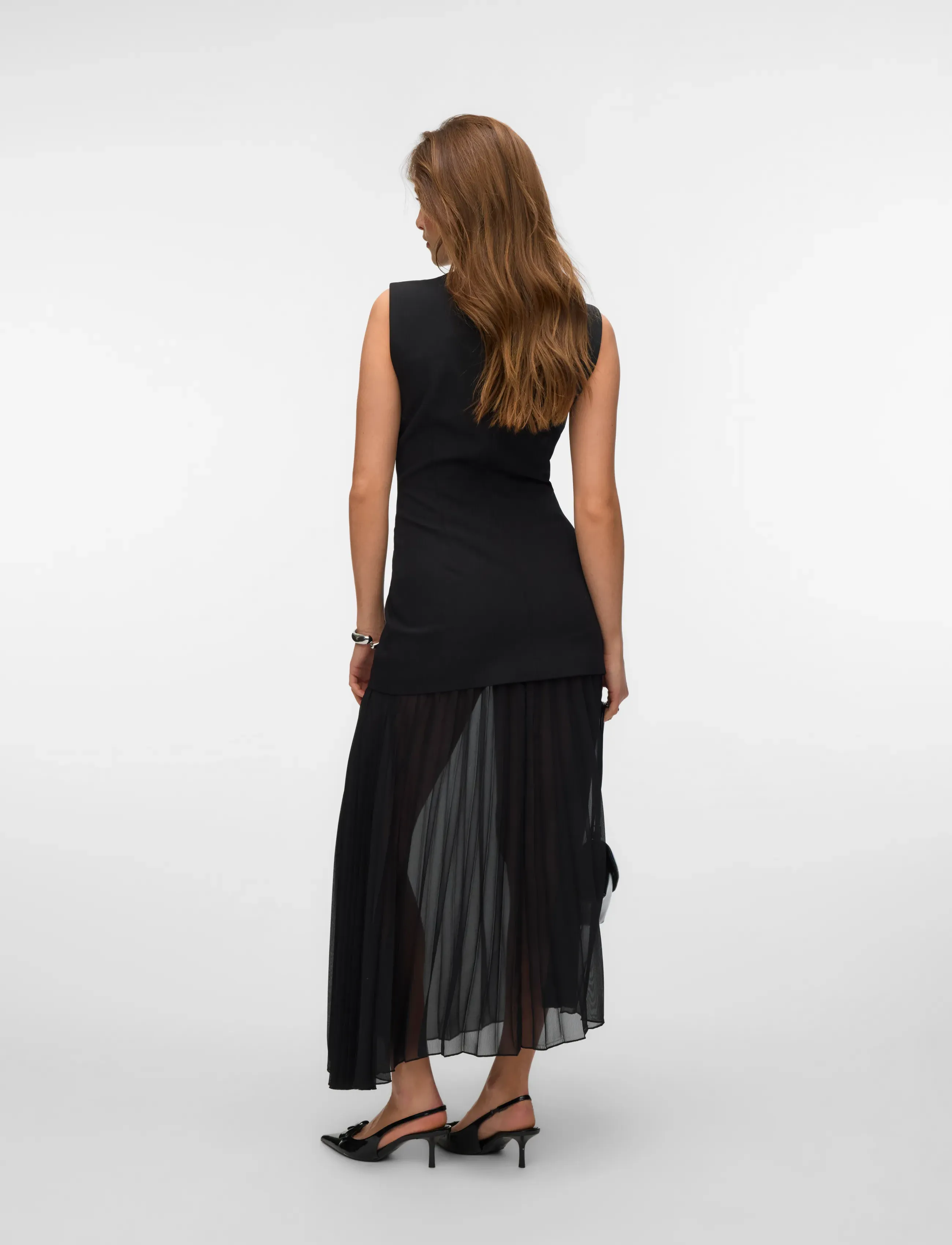 Vero Moda - VMFIVA SL LONG PLEATED DRESS - black - 3