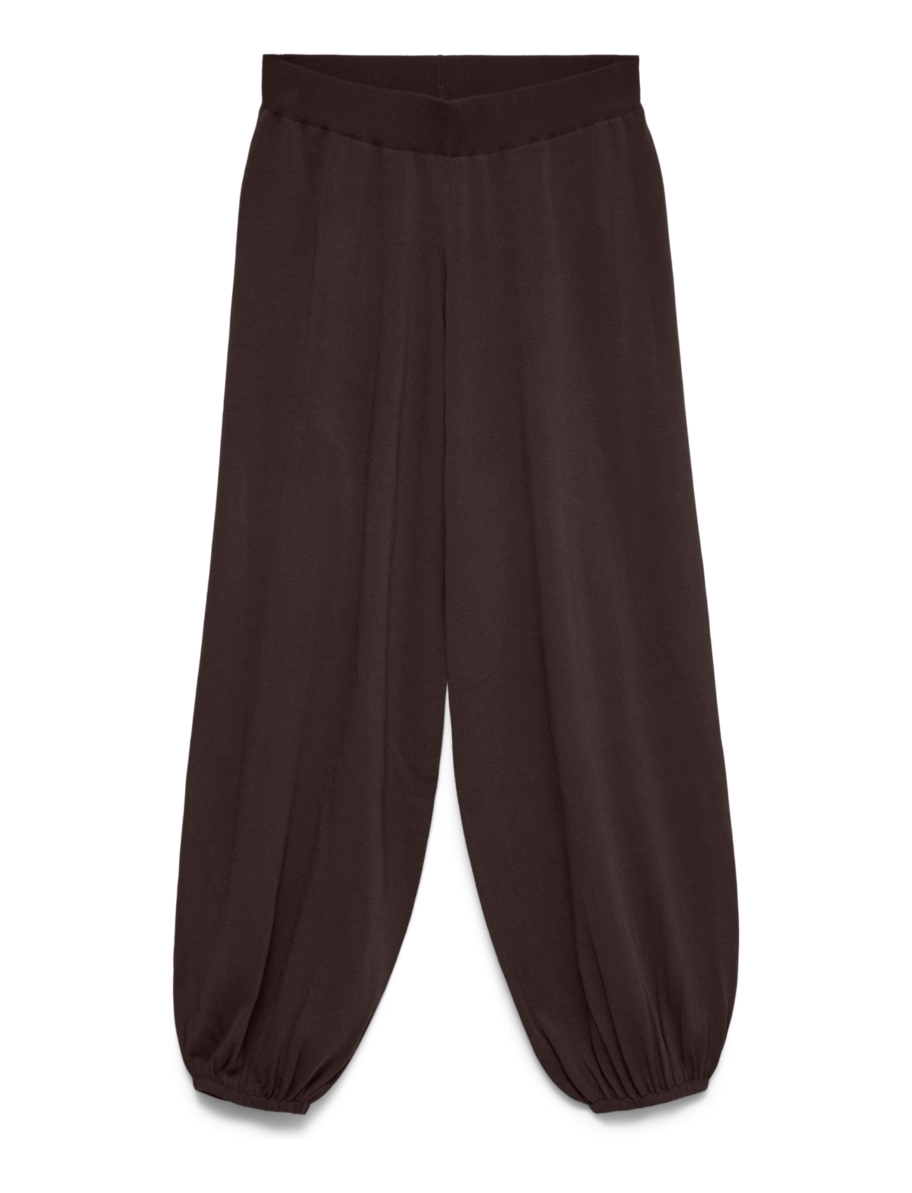 Vero Moda VMBARI NW BALLOON PANTS PRM - Trousers - CHOCOLATE TORTE / brown