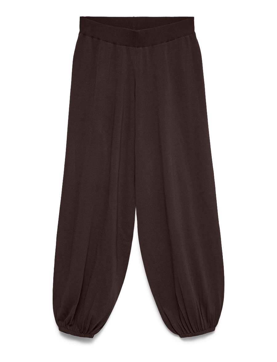 Vero Moda - VMBARI NW BALLOON PANTS PRM - hosen mit geradem bein - chocolate torte - 0