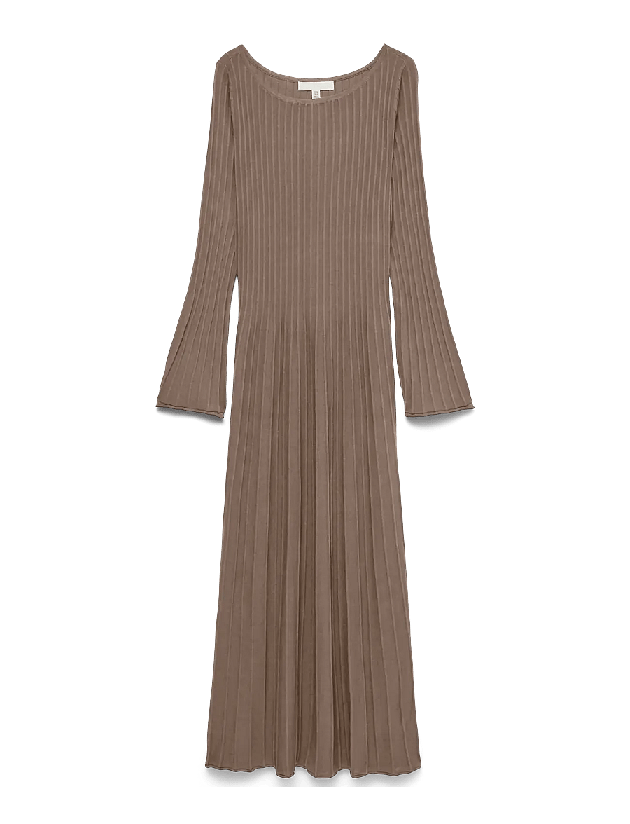 Vero Moda - VMALESSANDRIA LS BOATNECK ANKLE DRES PRM - strickkleider - fossil - 1
