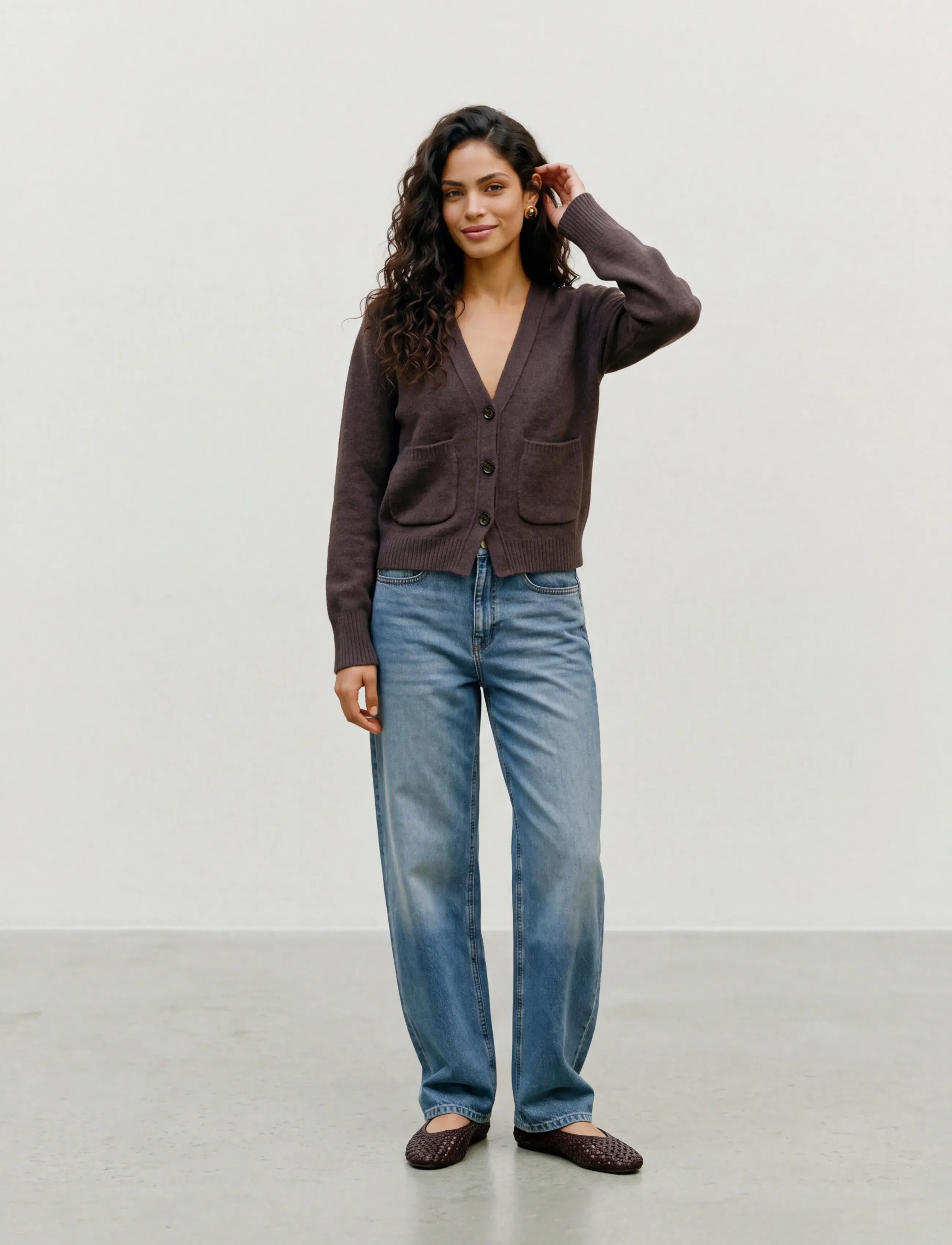Vero Moda VMPORTOFINO LS V-NECK CARDIGAN PRM - Kleidung - CHOCOLATE TORTE / brown