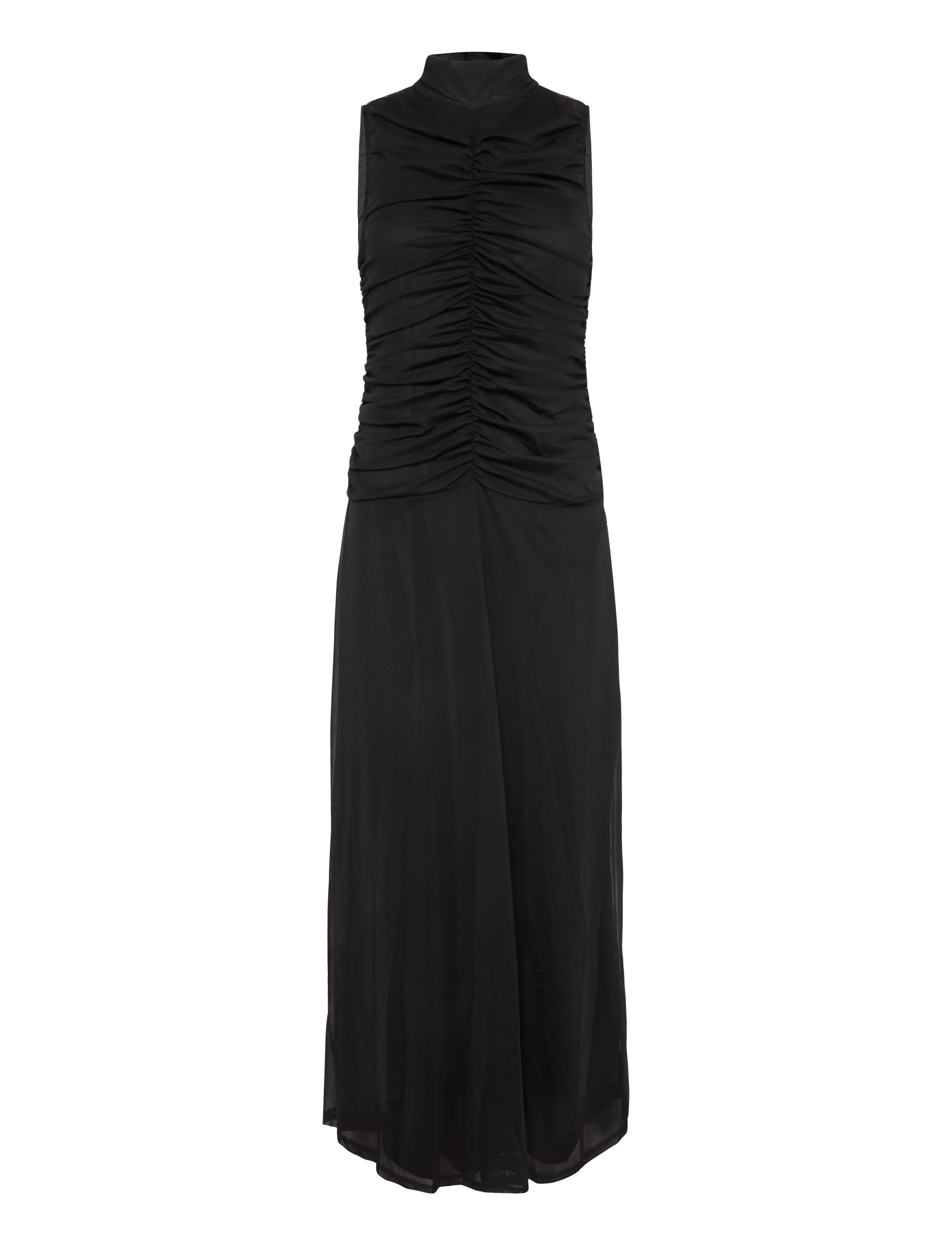 Vero Moda - AWERICA SL HIGH NECK ANKLE DRESS - party dresses - black - 1