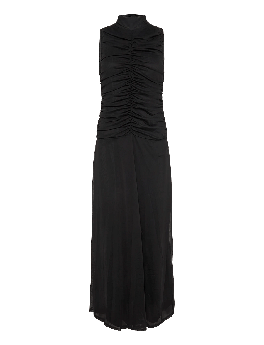 Vero Moda - AWERICA SL HIGH NECK ANKLE DRESS - party dresses - black - 1
