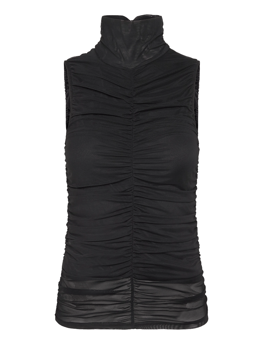 Vero Moda - AWERICA SL HIGH NECK TOP - varrukateta topid - black - 1