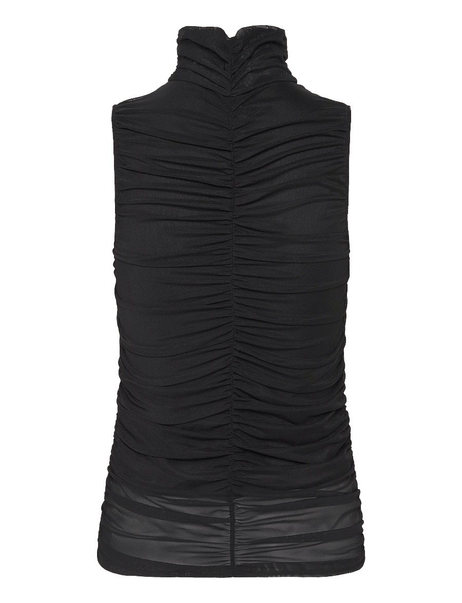 Vero Moda - AWERICA SL HIGH NECK TOP - varrukateta topid - black - 2