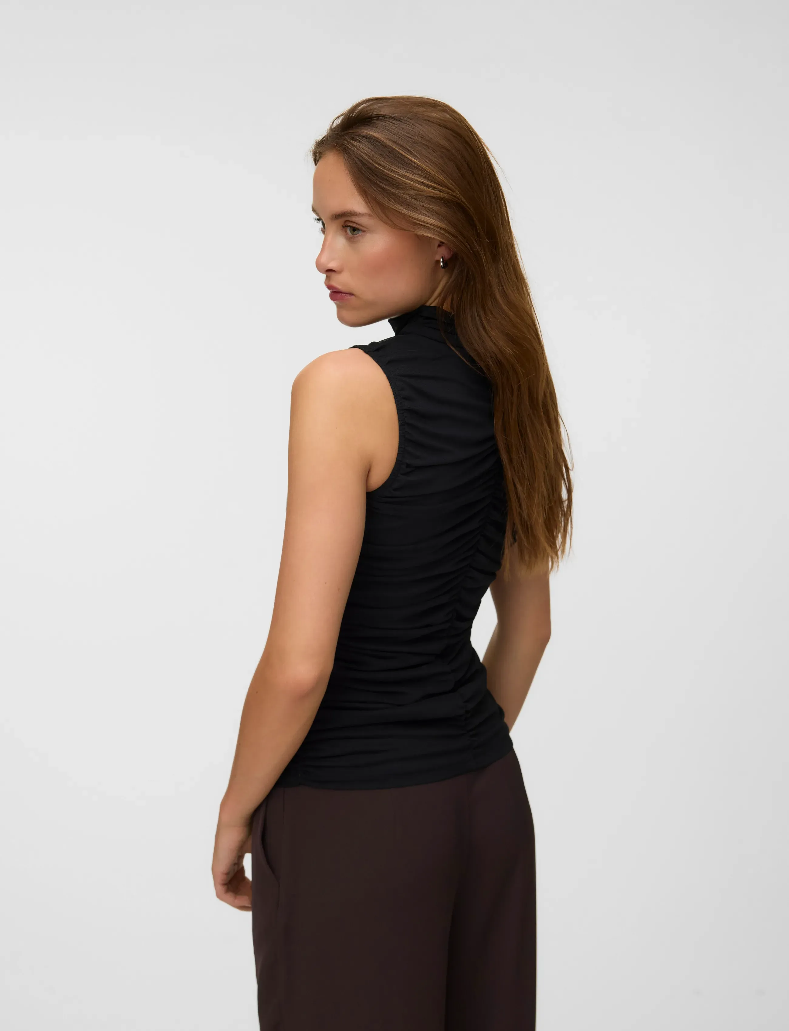 Vero Moda - AWERICA SL HIGH NECK TOP - varrukateta topid - black - 3