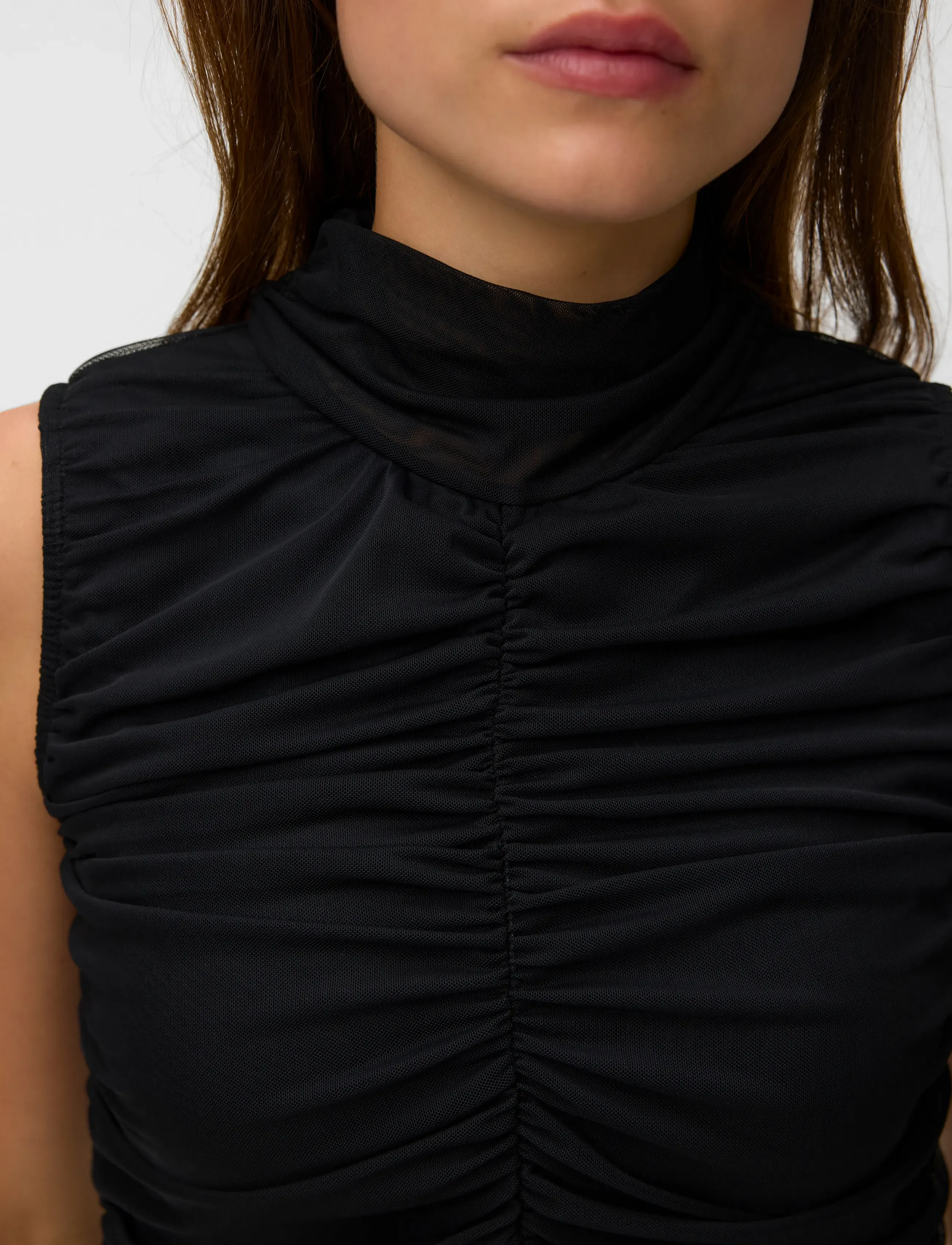 Vero Moda - AWERICA SL HIGH NECK TOP - varrukateta topid - black - 5