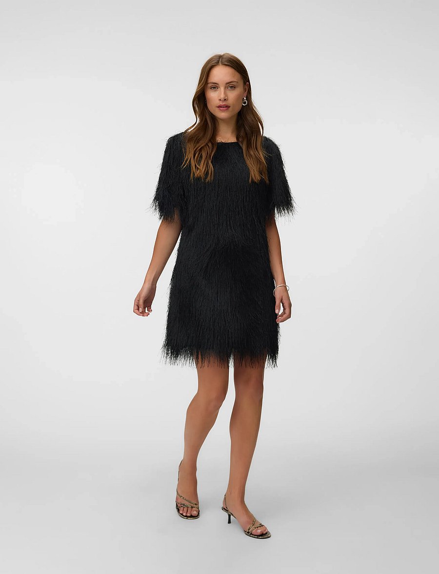 Vero Moda - AWEMBERLEY SS MINI DRESS - black - 0