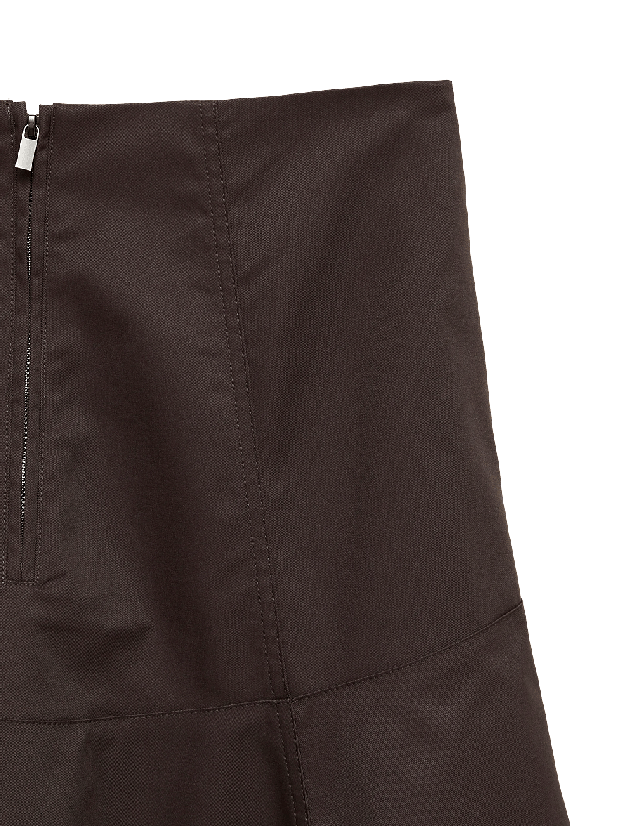 Vero Moda - VMVIGGA HW HIGH LOW SKIRT PRM - midi-röcke - chocolate torte - 1