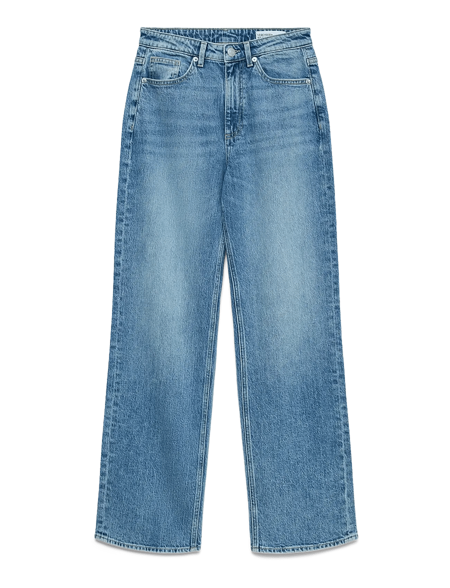 Vero Moda - VMTESSA HR WIDE JEANS RA3065 GA NOOS - hosen mit weitem bein - medium blue denim - 0