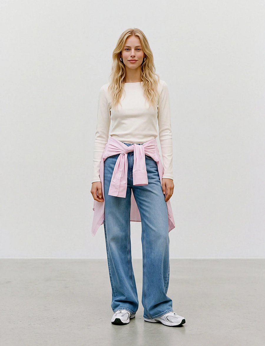 Vero Moda - VMTESSA HR WIDE JEANS RA3065 GA NOOS - brede jeans - medium blue denim - 0