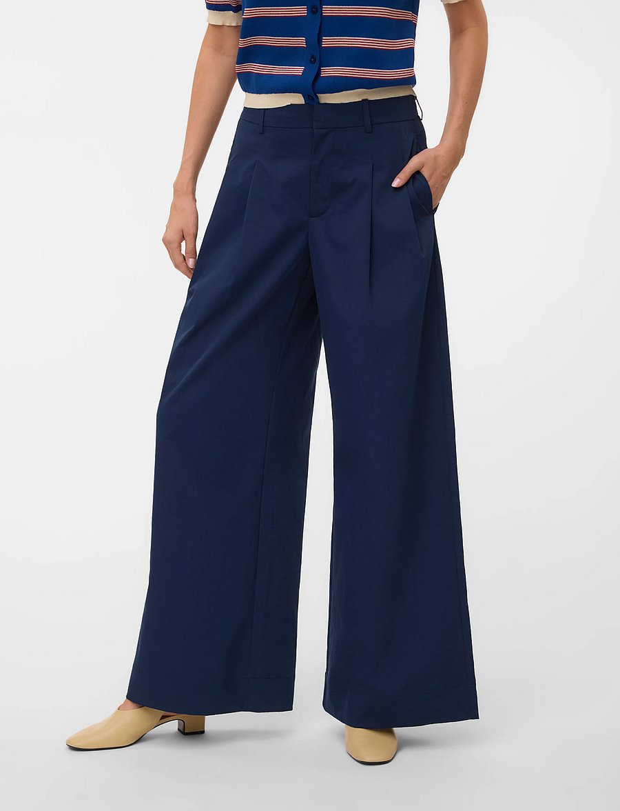 Vero Moda - VMTESSA HR WIDE JEANS RA3065 GA NOOS - hosen mit weitem bein - medium blue denim - 3