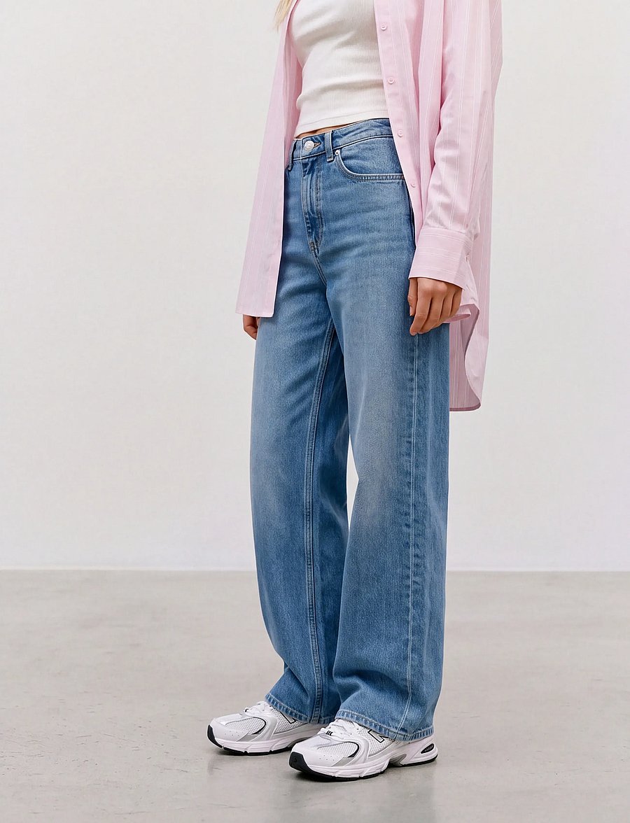 Vero Moda - VMTESSA HR WIDE JEANS RA3065 GA NOOS - brede jeans - medium blue denim - 3