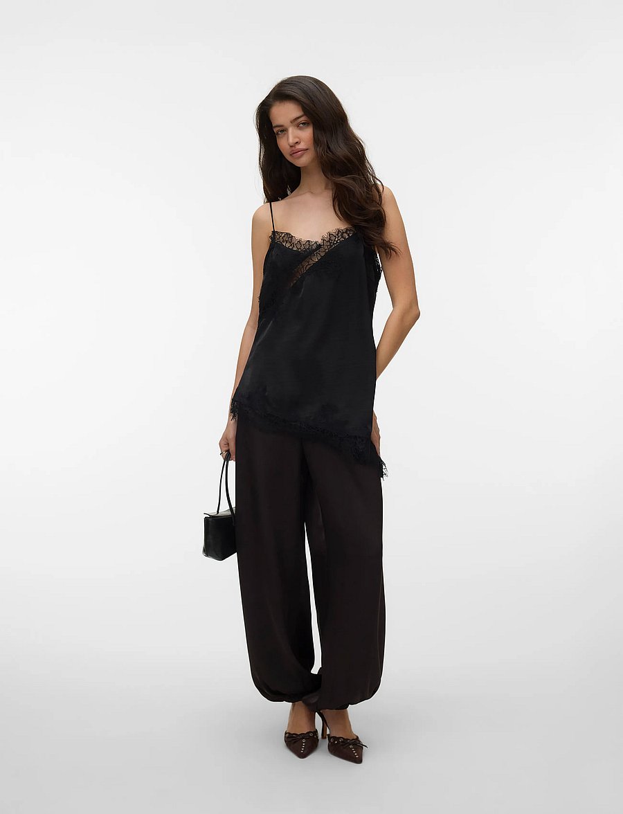 Vero Moda - VMMIRO MW BALLOON PANT WVN - barrel-bukser - chocolate torte - 0