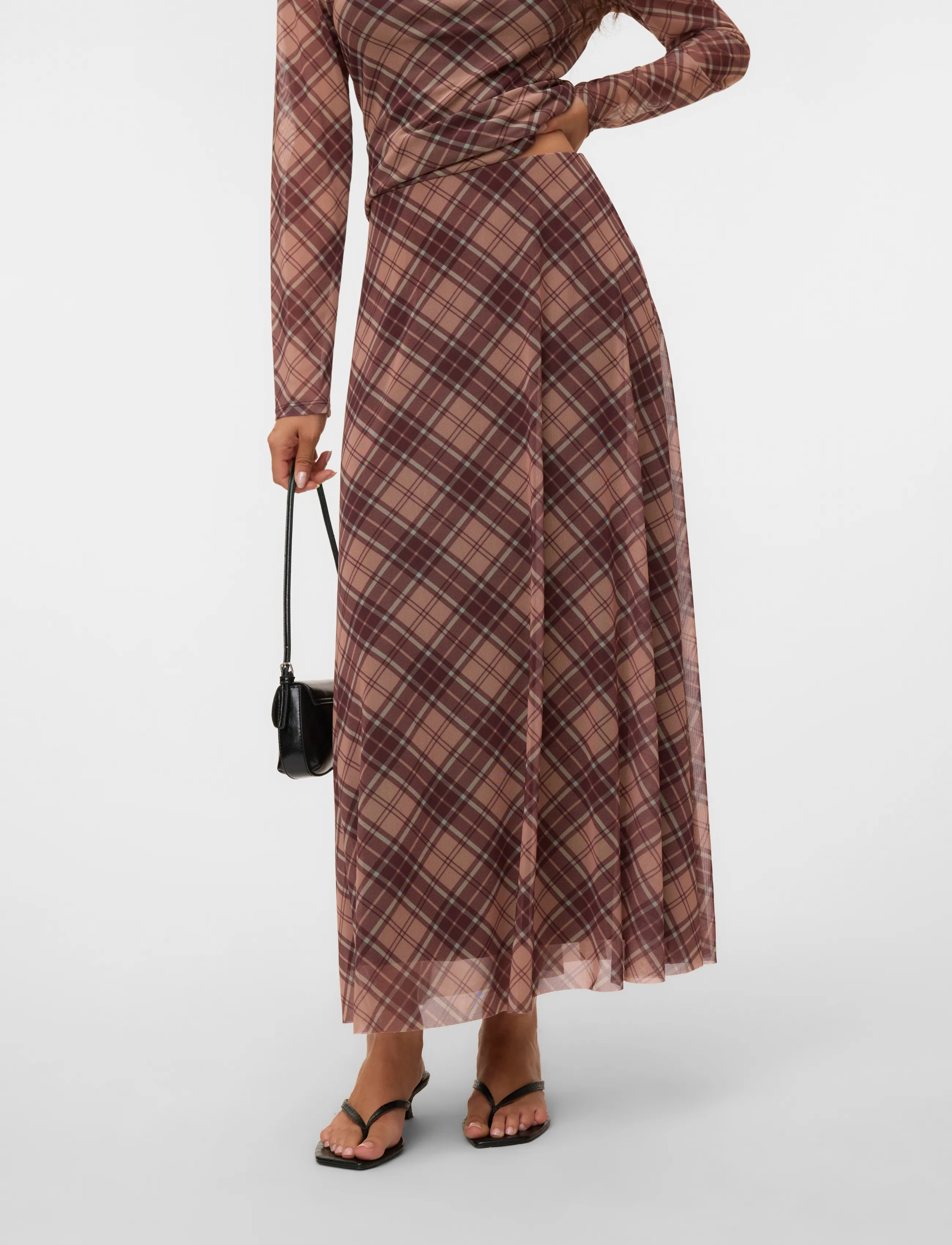 Vero Moda - VMSALLY MW ANKLE SKIRT JRS EXP - laveste priser - misty rose - 4