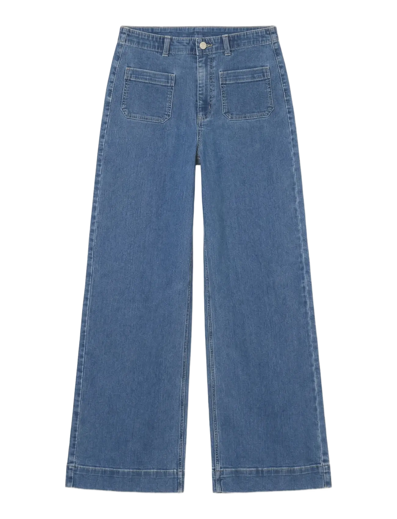 Vero Moda - VMKAYLA HR WIDE POCKET J BLUE MIX NOOS - brede jeans - medium blue denim - 1