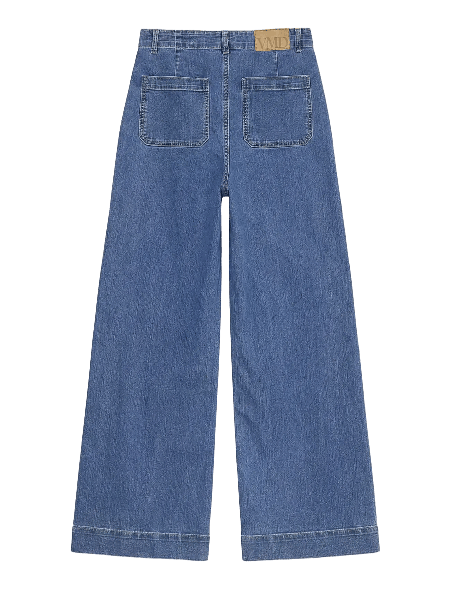 Vero Moda - VMKAYLA HR WIDE POCKET J BLUE MIX NOOS - brede jeans - medium blue denim - 2