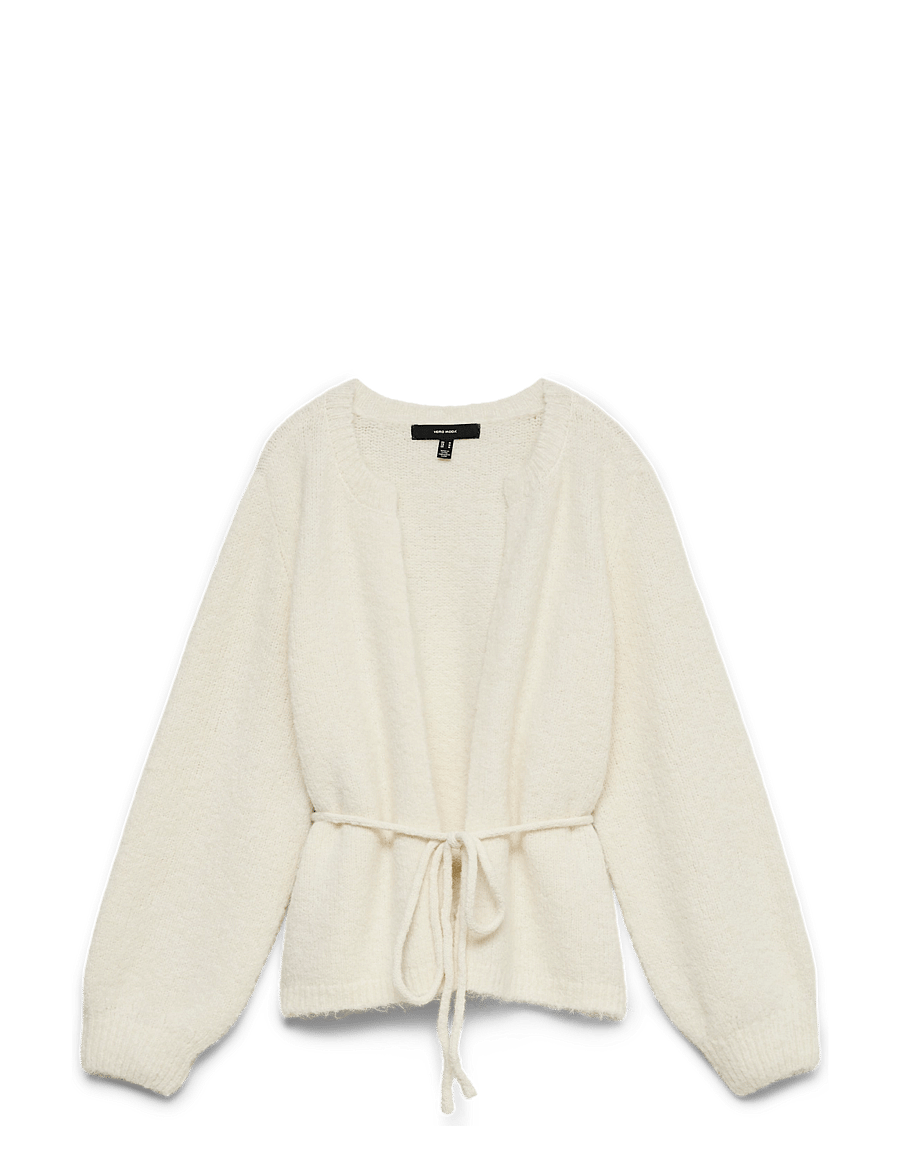 Vero Moda - VMBERRY LS O-NECK TIE CARDIGAN NOOS - strickjacken - birch - 0