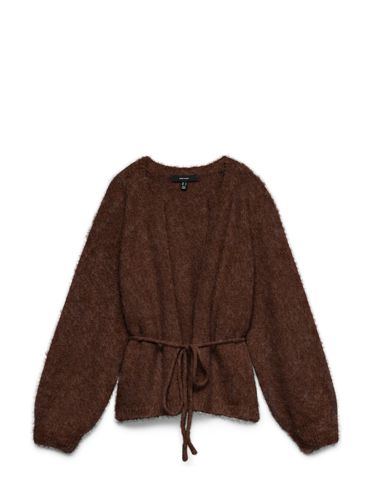 Vero Moda Vmberry Ls O-Neck Tie Cardigan Noos, XL, Knitwear, Braun - Cardigans, Frauen