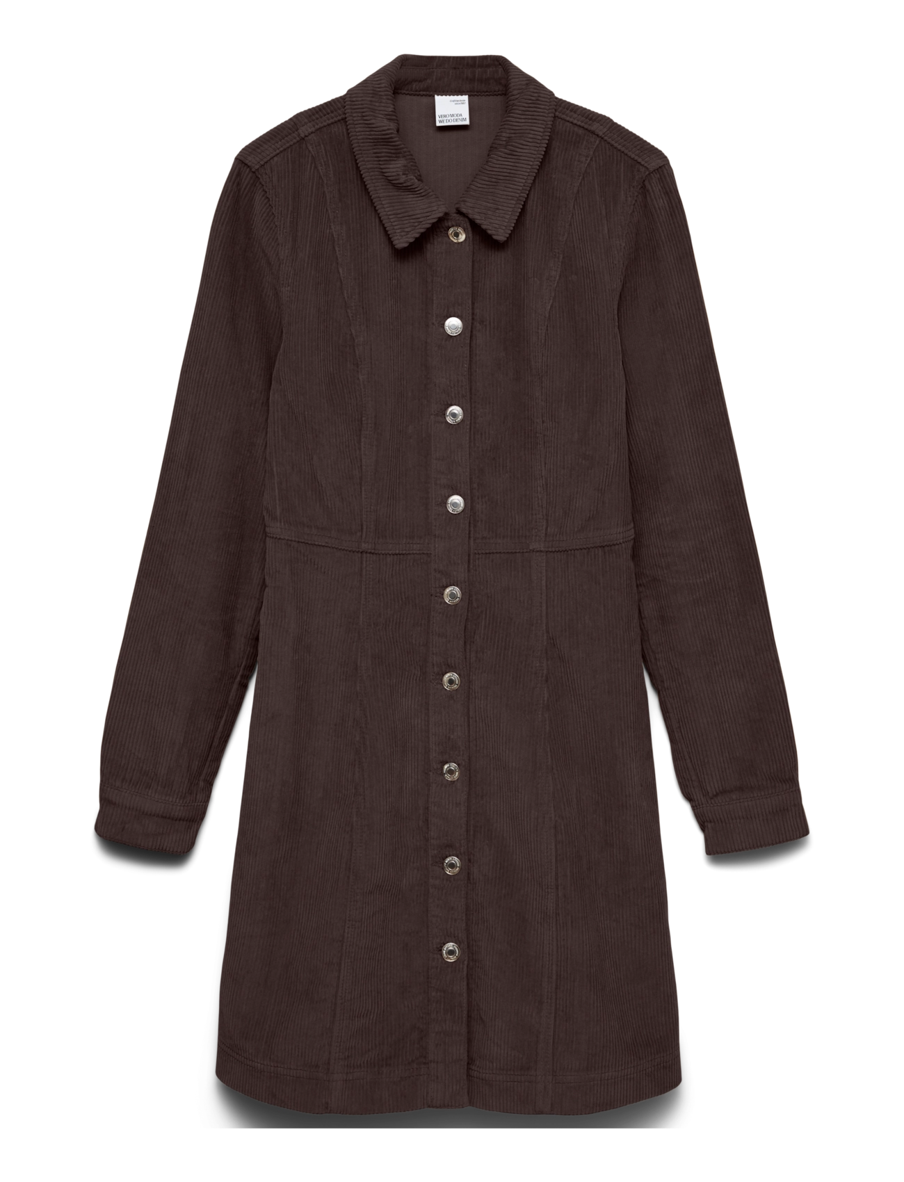 Vero Moda - VMDAISY LS SHORT CORD DRESS NOOS - hemdkleider - chocolate torte - 1