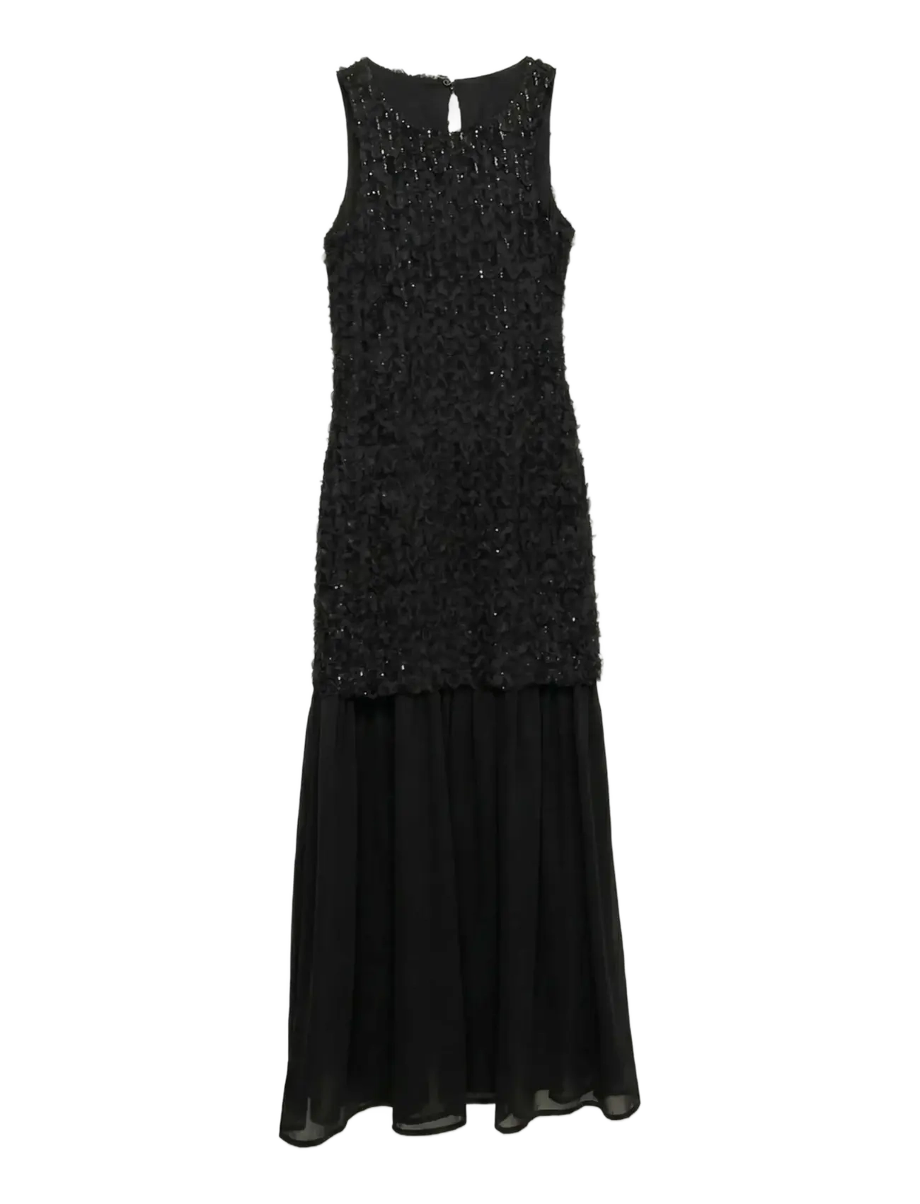 Vero Moda - VMSARAH SL MAXI DETAIL DRESS JRS EXP - paljettklänningar - black - 1