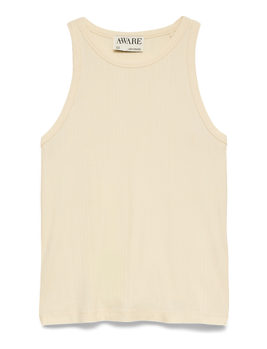 Vero Moda - AWIRINA O-NECK TANK TOP - varrukateta topid - vanilla custard - 0