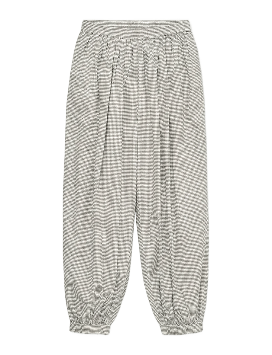 Vero Moda - AWCANELLA BALLOON CHECK PANT - sugar swizzle - 1