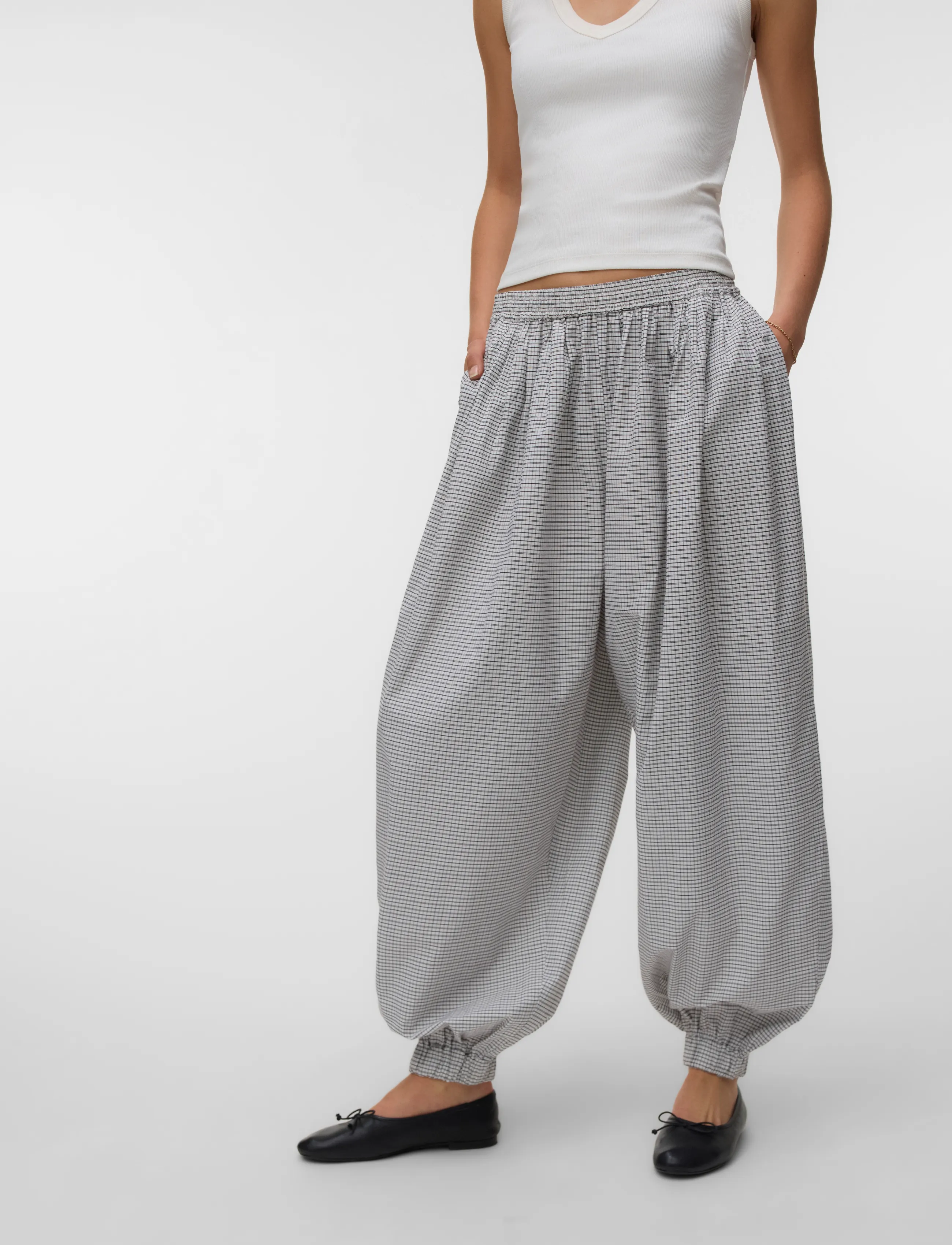 Awcanella Balloon Check Pant 4