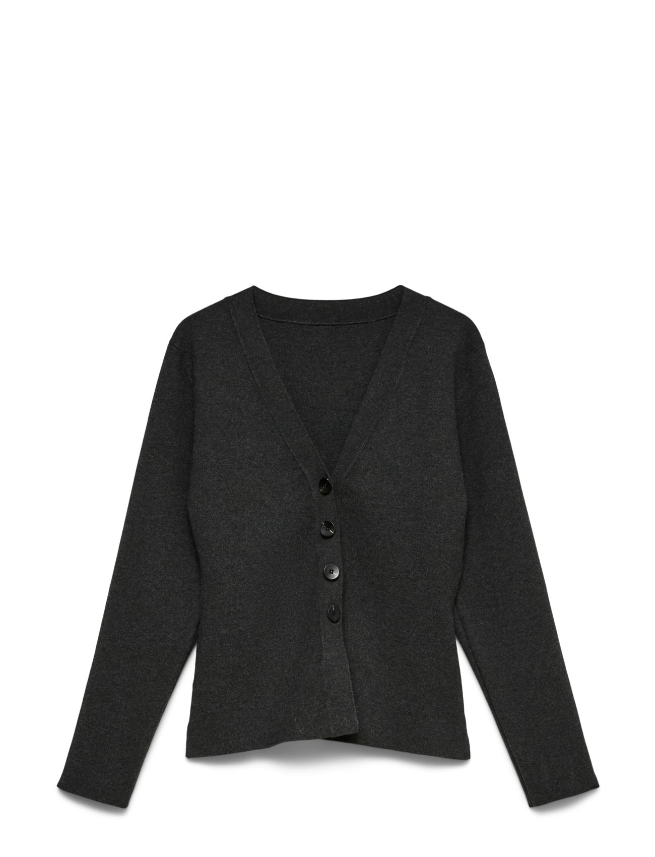 Vero Moda VMMILLE LS V-NECK CARDIGAN NOOS - Kardiganid - DARK GREY MELANGE / grey