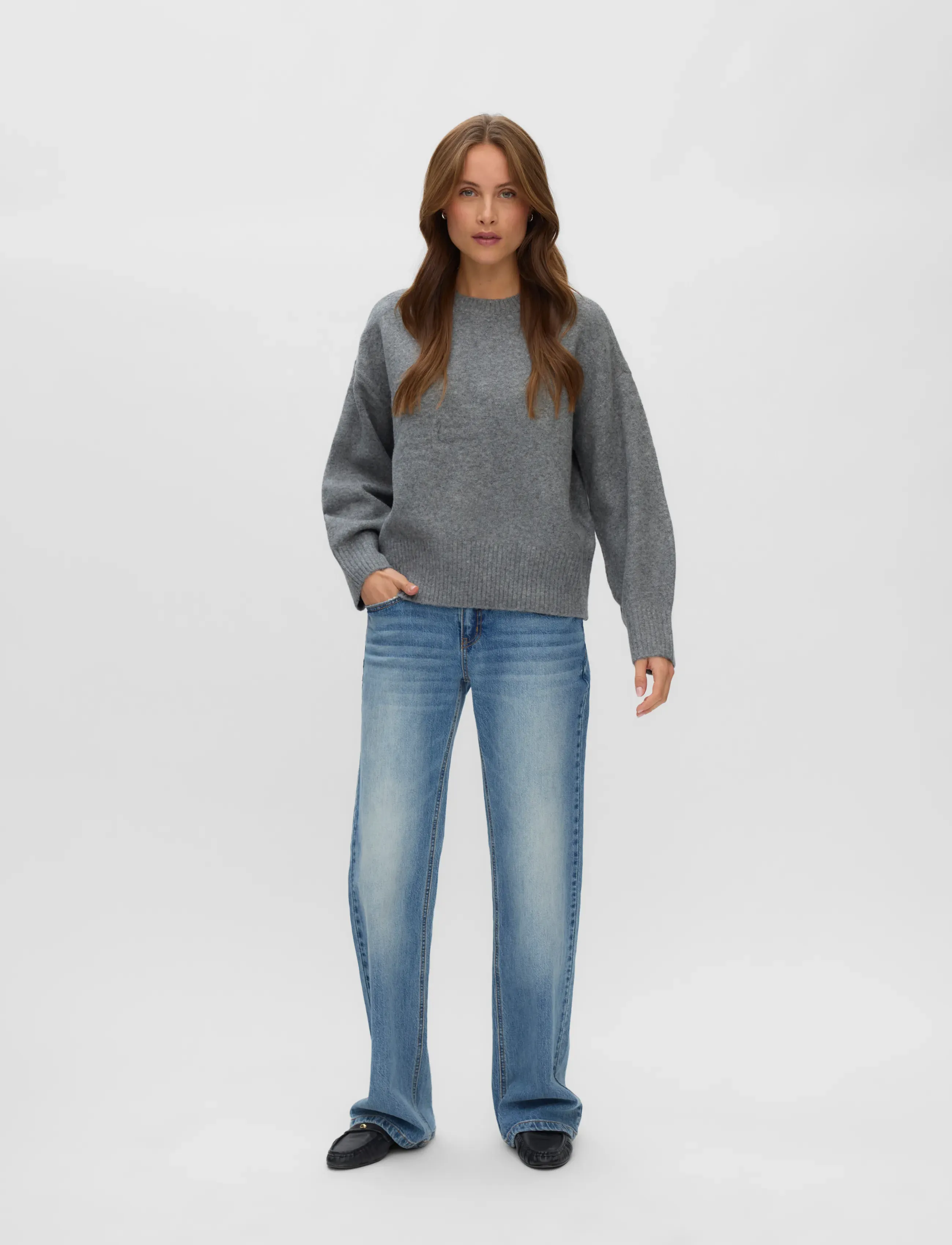 Vero Moda VMSIF LS O-NECK PULLOVER NOOS - Vero Moda - MEDIUM GREY MELANGE / grey