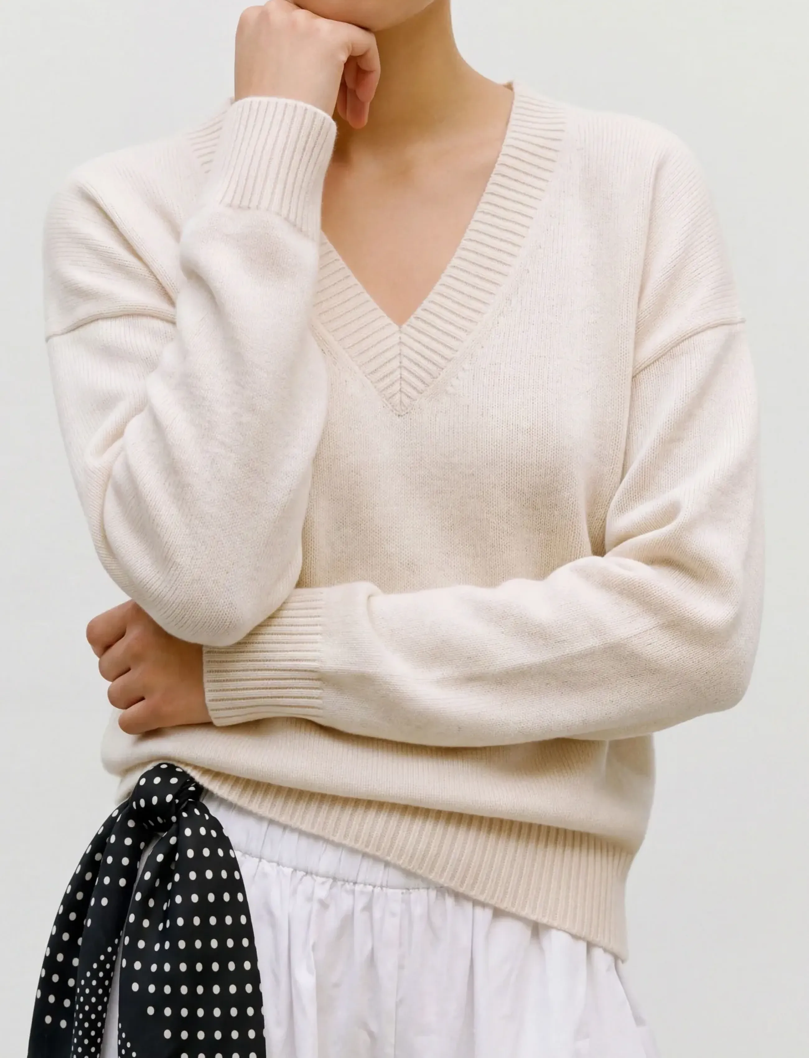 Vero Moda - VMSIF LS V-NECK PULLOVER NOOS - herbstliche kleidung - birch - 3