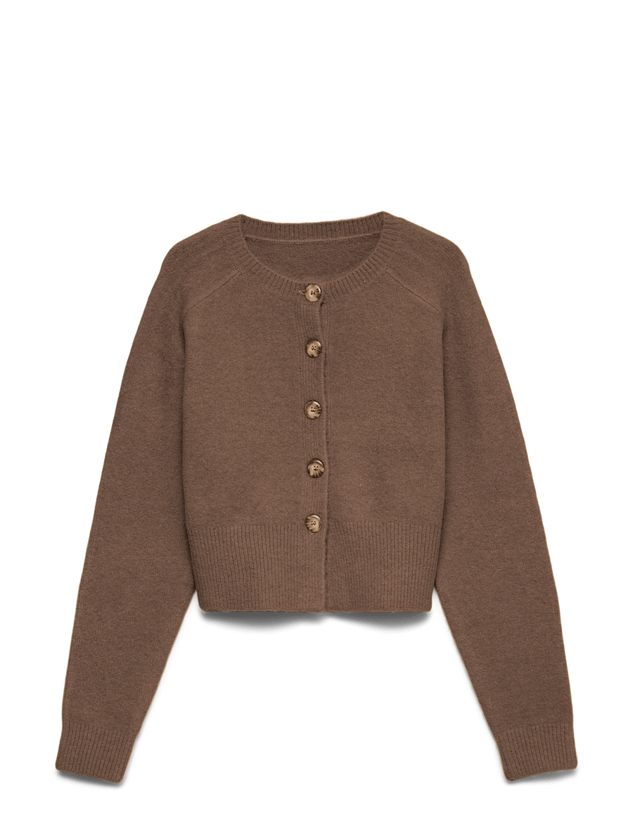 Vero Moda - VMSIF LS O-NECK CARDIGAN NOOS - cocoa brown - 0