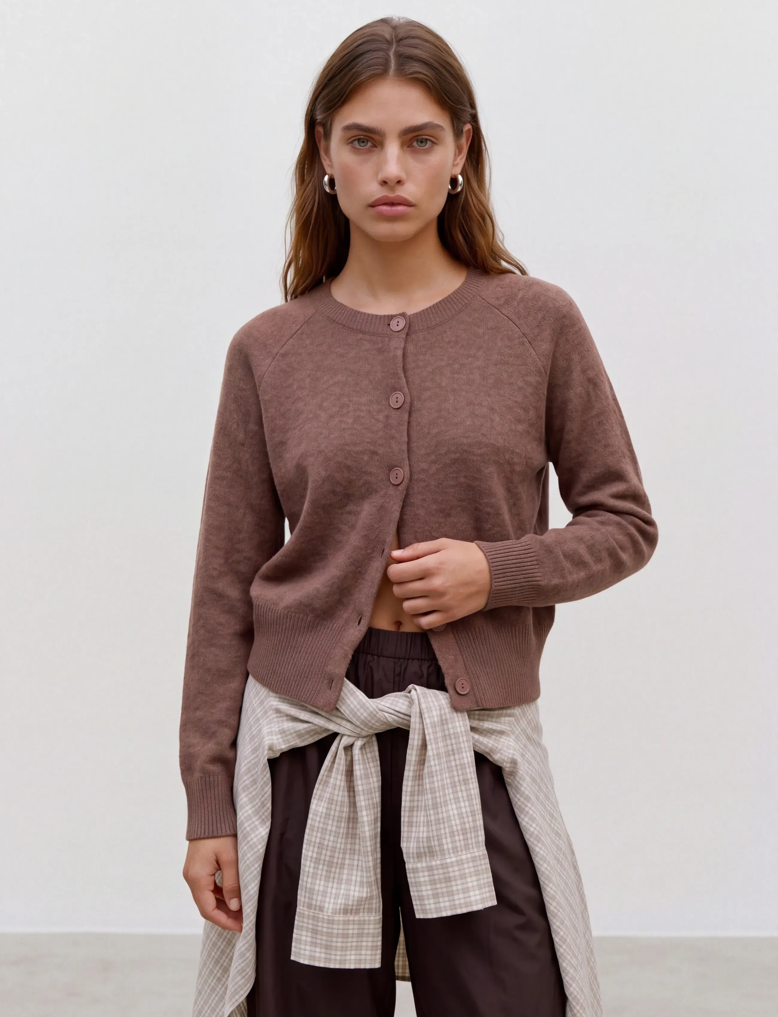 Vero Moda - VMSIF LS O-NECK CARDIGAN NOOS - strickjacken - cocoa brown - 3