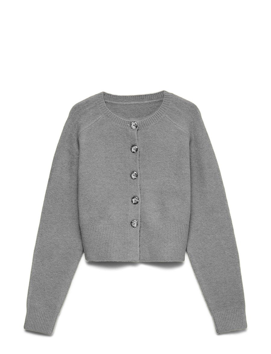 Vero Moda - VMSIF LS O-NECK CARDIGAN NOOS - strickjacken - medium grey melange - 0