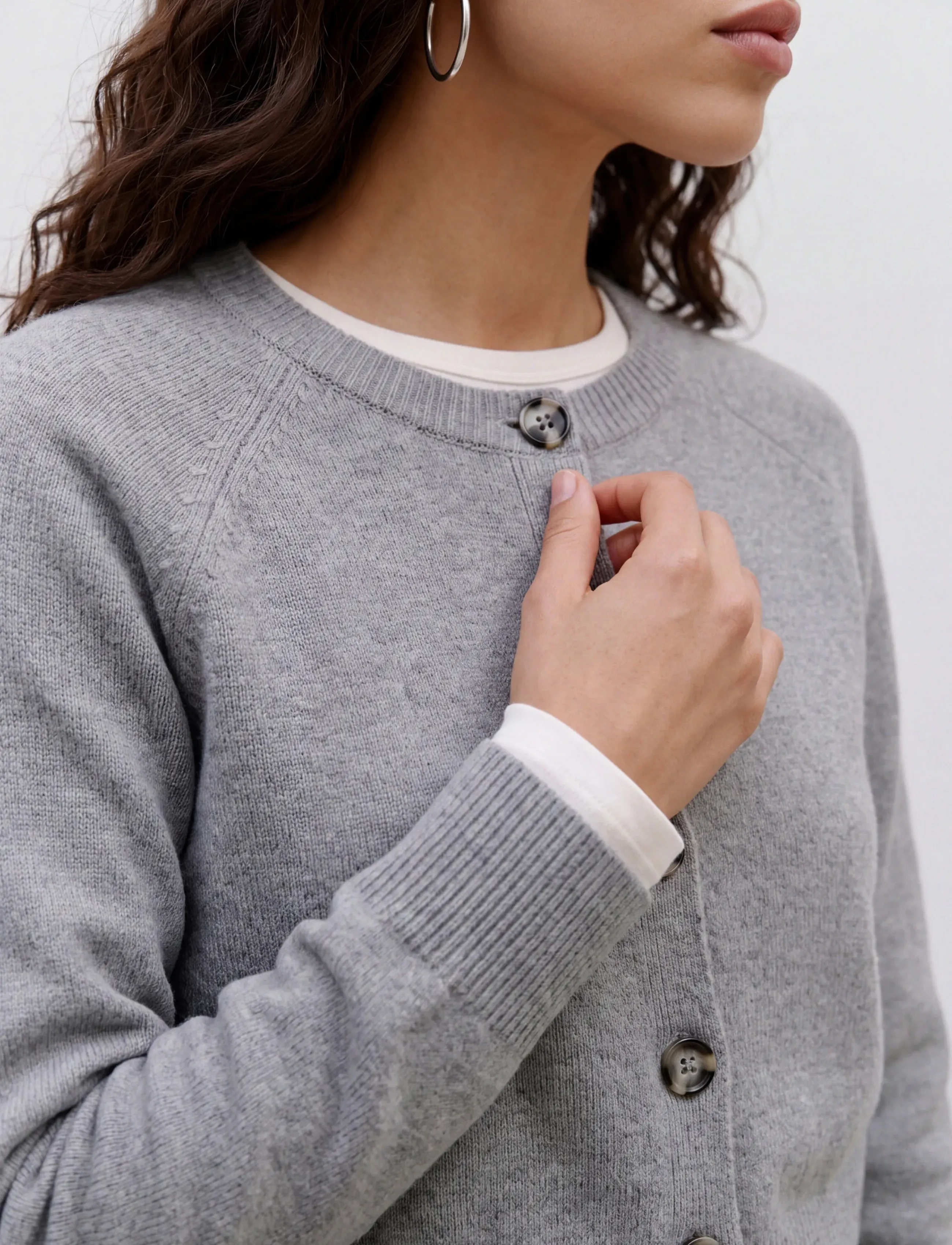 Vero Moda VMSIF LS O-NECK CARDIGAN NOOS - Birthday - MEDIUM GREY MELANGE / grey