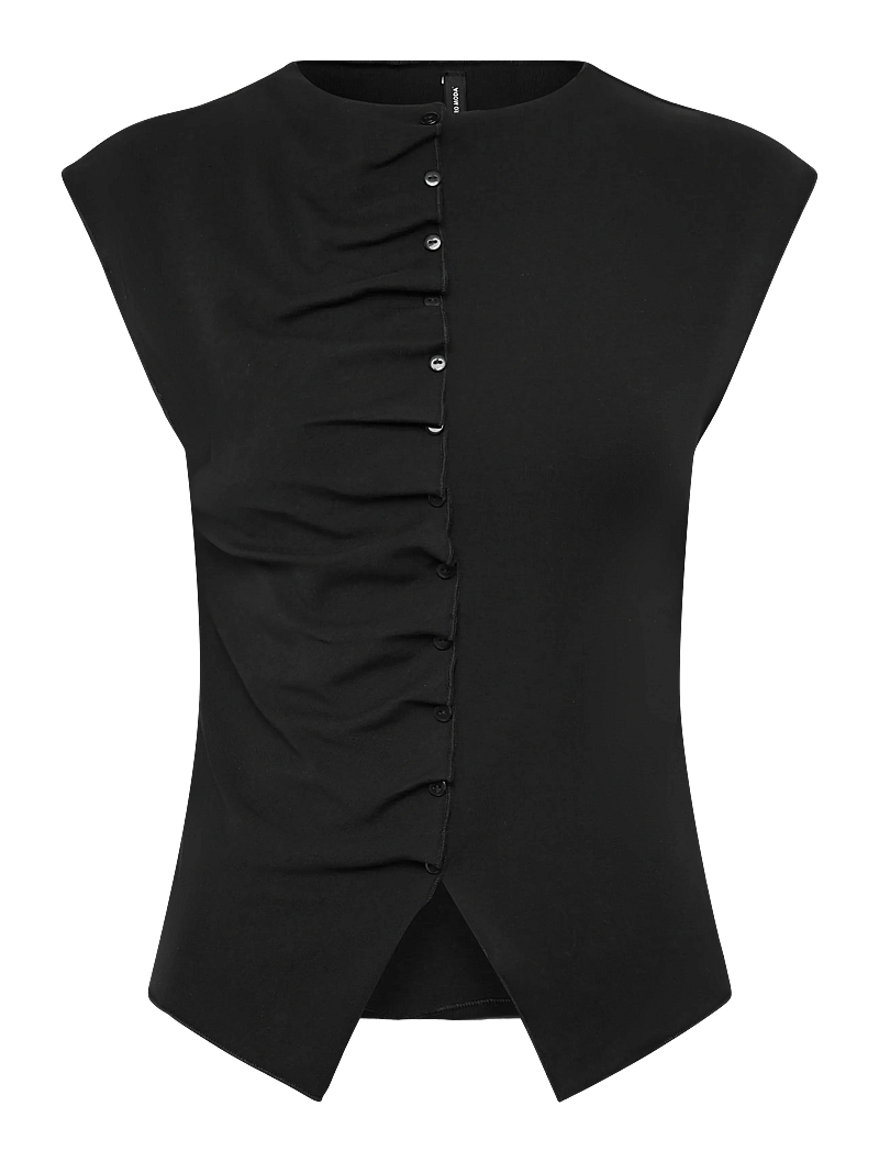 Vero Moda - VMROSA SL BUTTON DETAIL TOP JRS EXP SB4 - tanktops - black - 1