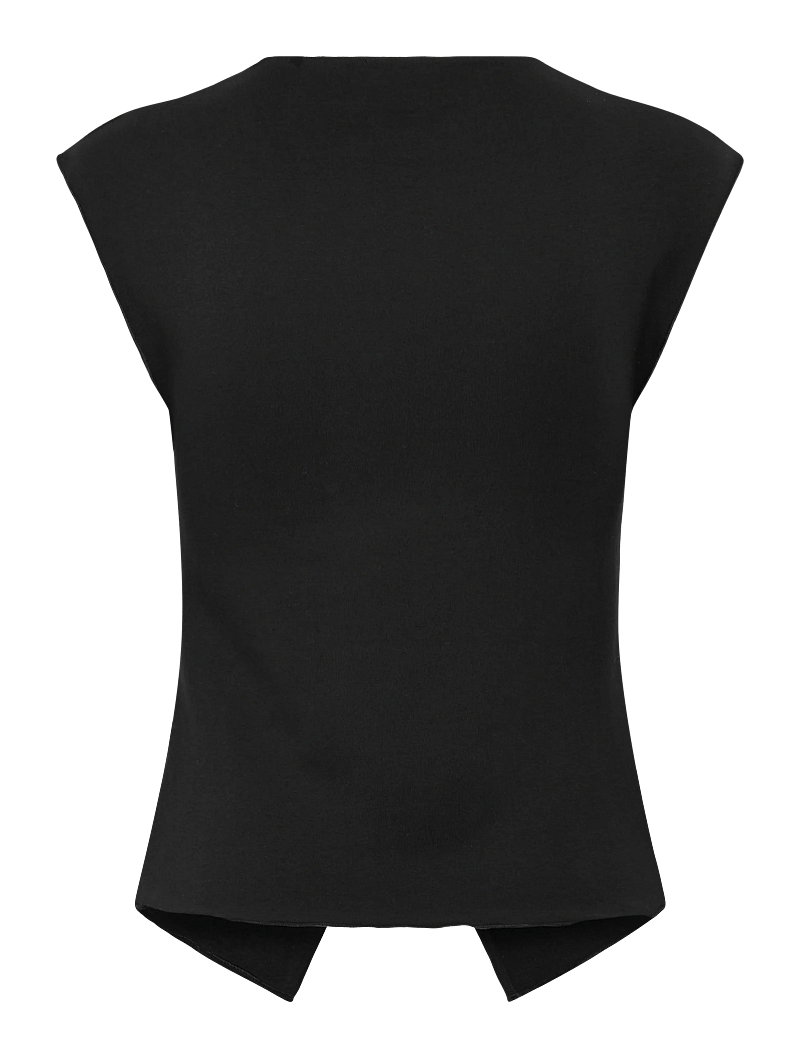 Vero Moda - VMROSA SL BUTTON DETAIL TOP JRS EXP SB4 - tanktops - black - 2