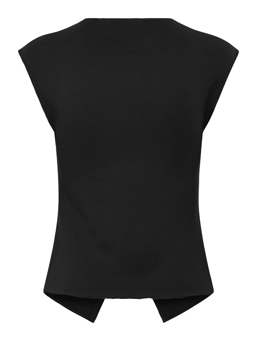 Vero Moda - VMROSA SL BUTTON DETAIL TOP JRS EXP SB4 - tanktops - black - 2