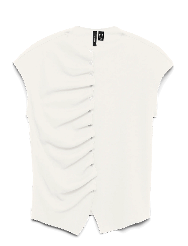 Vero Moda - VMROSA SL BUTTON DETAIL TOP JRS EXP SB4 - tanktops - snow white - 1